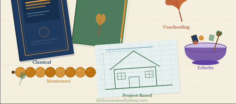 6 Homeschool Methods Compared — Classical, Charlotte Mason, Unschooling, Montessori, PBL & Eclectic